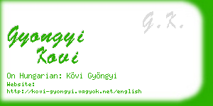 gyongyi kovi business card
