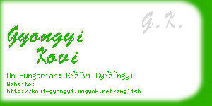 gyongyi kovi business card